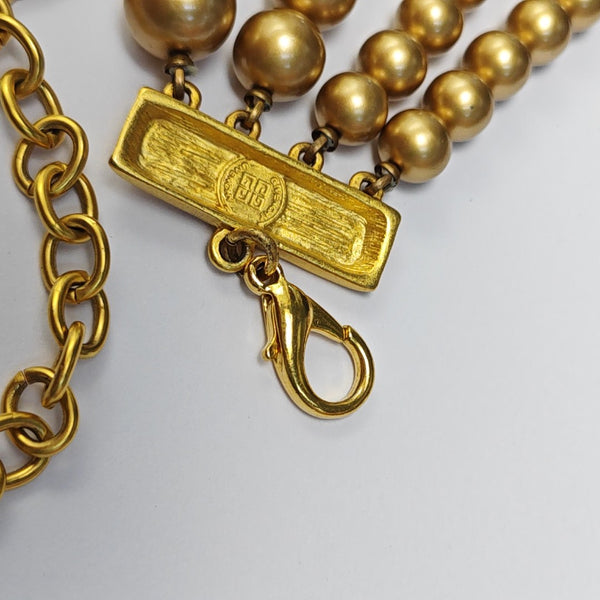 Faux Pearl Gold Necklace