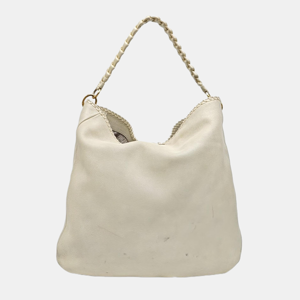 Calfskin Top Handle Bag White
