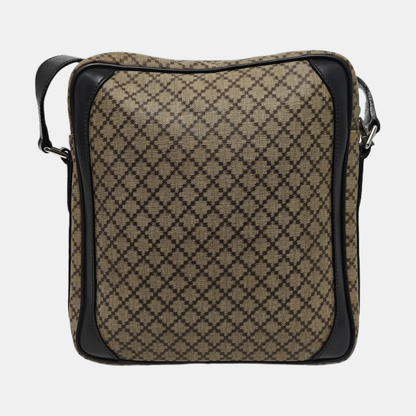 Coated Canvas Crossbody Bag Beige