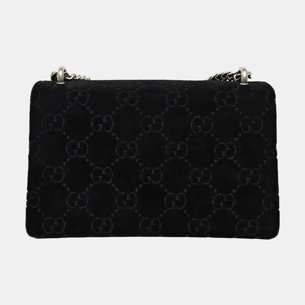 Dionysus Small Monogram Velvet Black