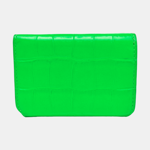Cash Mini Calfskin Green Wallet