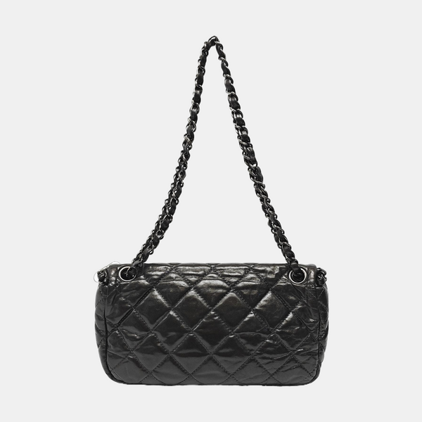 Quilted Calfskin Shoulder Bag Gray