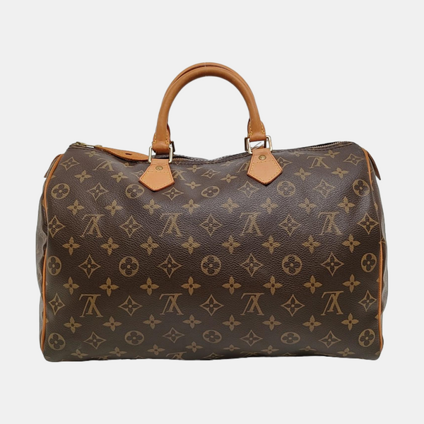 SPEEDY 35 Monogram Coated Canvas Brown