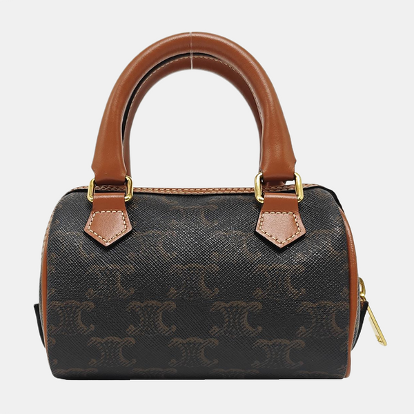 TRIOMPHE CANVAS Mini Coated Canvas Brown