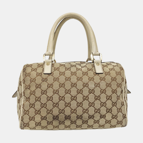 Monogram Canvas Top Handle Bag Brown