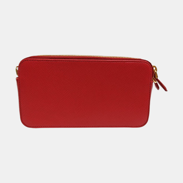 Saffiano Calfskin Shoulder Bag Red