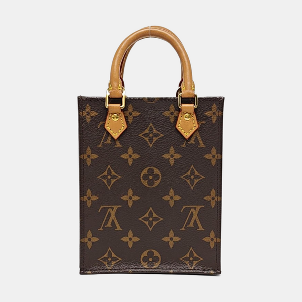 Authenticated pre-owned SAC PLAT Mini Monogram Coated Canvas Brown - Tote Bag at Looply