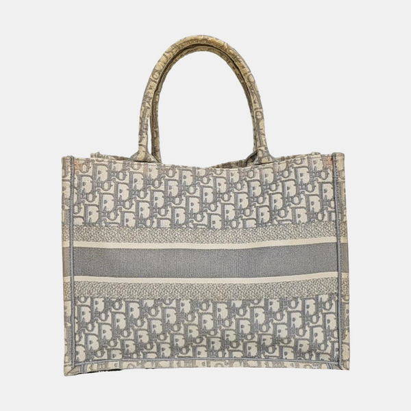 Book Tote Medium Oblique Canvas Gray