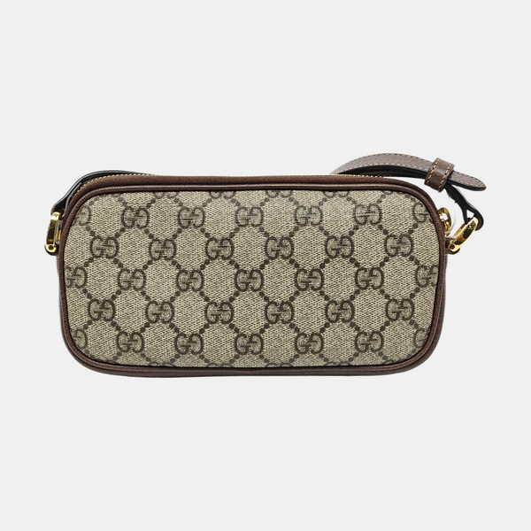 Ophidia Mini Monogram Coated Canvas Beige