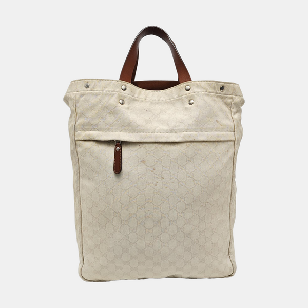 Monogram Canvas Shoulder Bag White