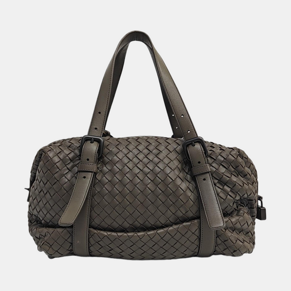 Lambskin Top Handle Bag Green