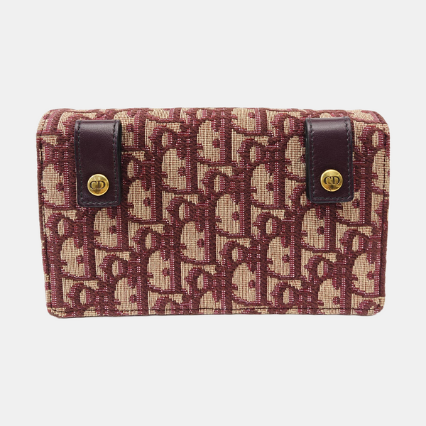 Saddle Mini Oblique Canvas Red