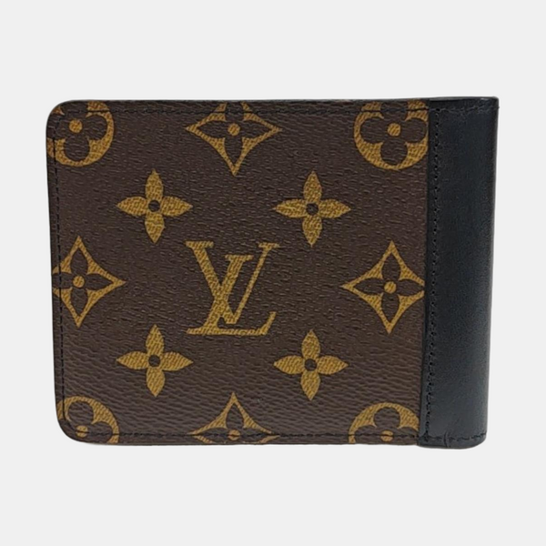 GASPAR Mini Monogram Coated Canvas Brown Wallet