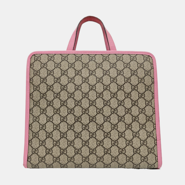 Children’s GG Bucket Monogram Coated Canvas Beige