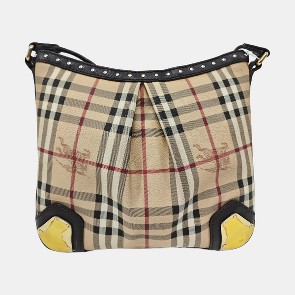 Coated Canvas Shoulder Bag Beige