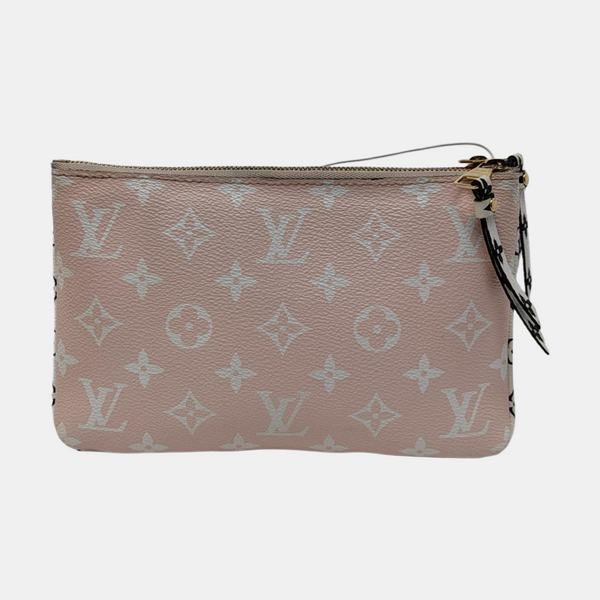 DOUBLE ZIP Monogram Coated Canvas Red