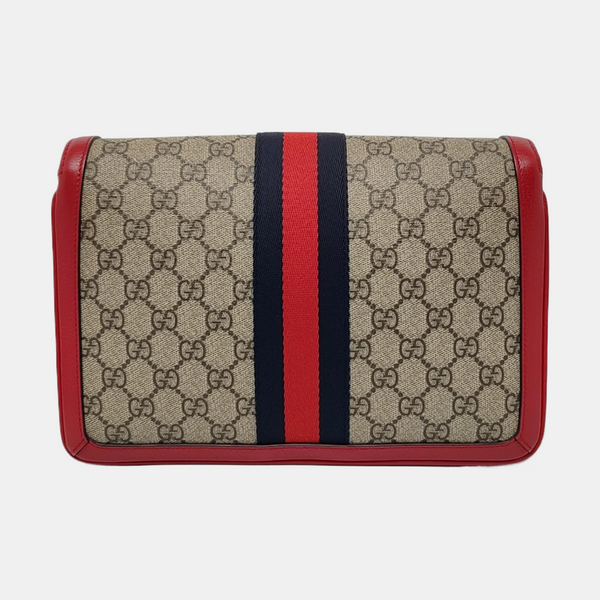 Queen Margaret Medium Monogram Coated Canvas Beige