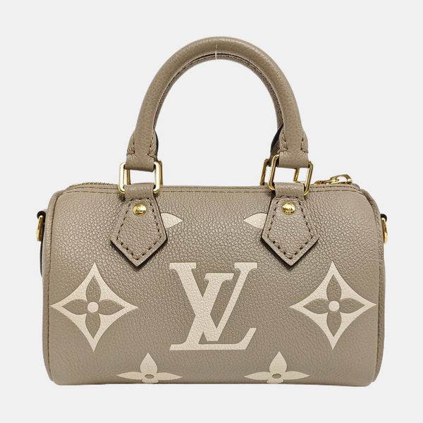 SPEEDY Nano Monogram Calfskin Gray