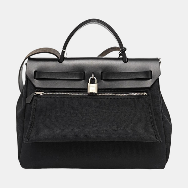 Authenticated pre-owned Herbag 31 Canvas Black - Shoulder Bag at Looply