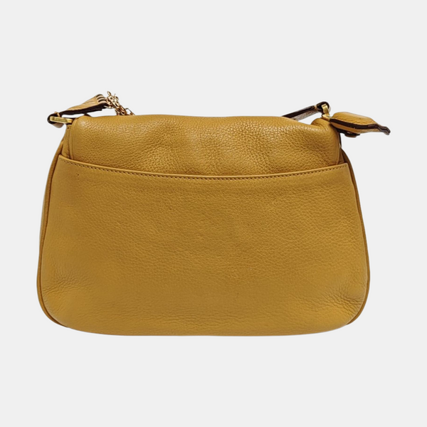 Calfskin Top Handle Bag Brown