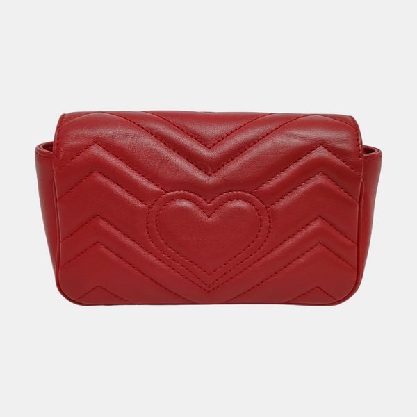 GG Marmont Mini Quilted Calfskin Red