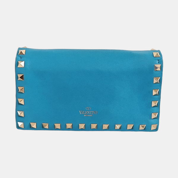 Rockstud Calfskin Blue