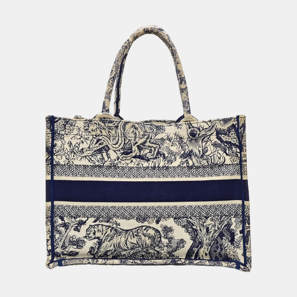 Book Tote Medium Canvas Blue
