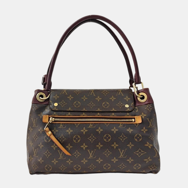 OLYMPE MM Monogram Coated Canvas Brown