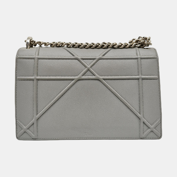 Diorama Medium Cannage Calfskin Gray