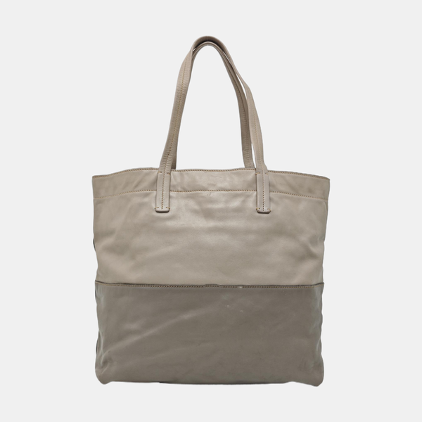 Calfskin Tote Bag Gray