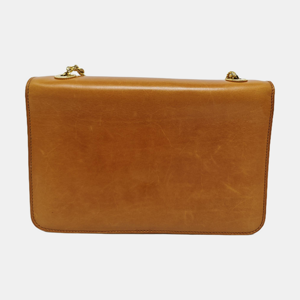 Calfskin Shoulder Bag Brown