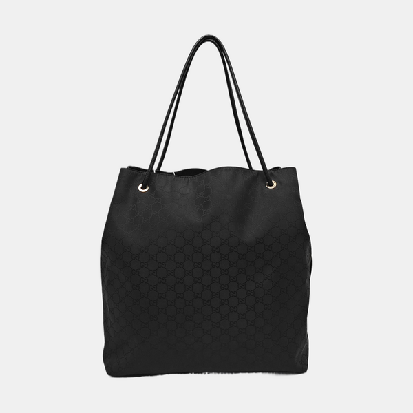 Monogram Canvas Tote Bag Black