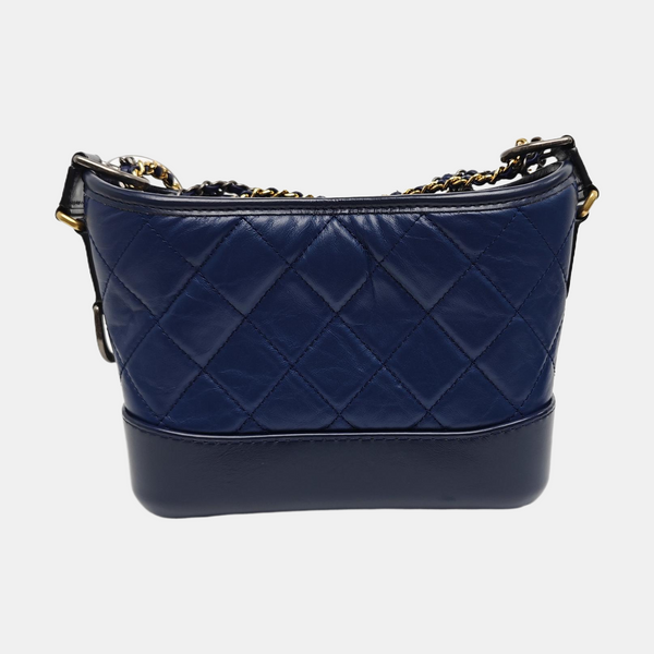 GABRIELLE Small Quilted Calfskin Blue