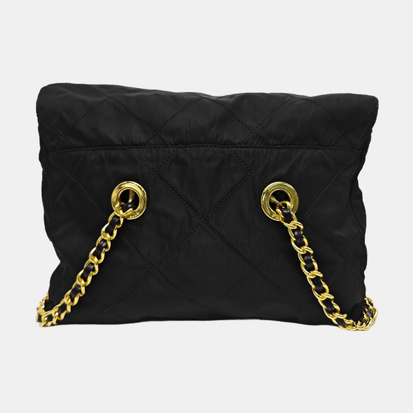 Nylon Quilted Nylon Black