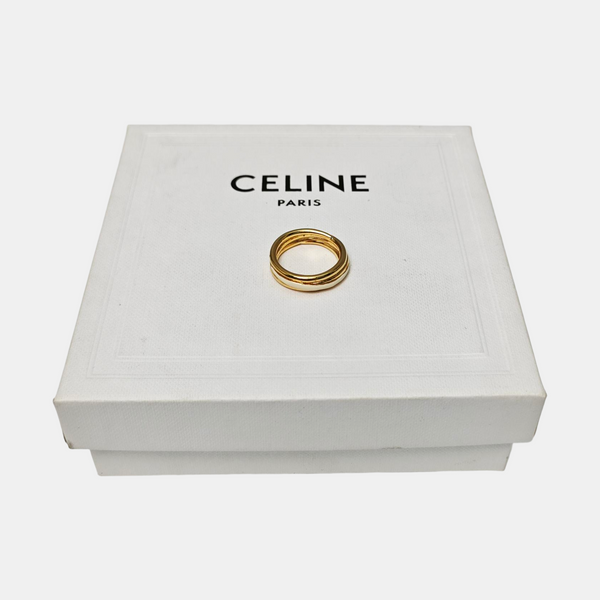 ENTRELACS Brass Gold Ring EU 50