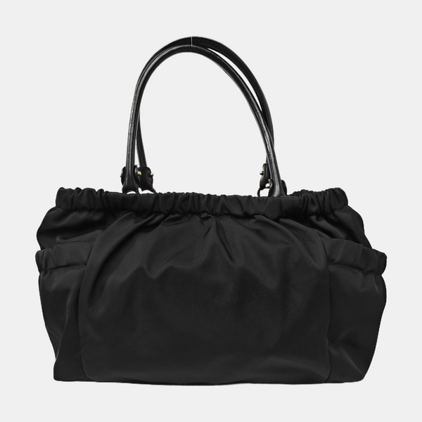 Fabric Top Handle Bag Black