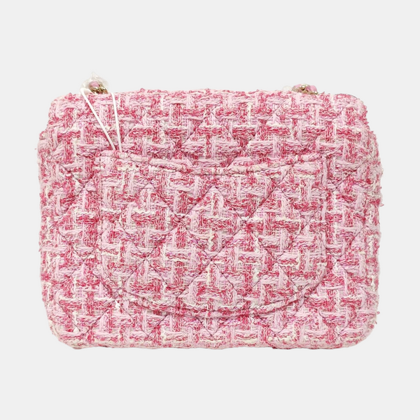 CLASSIC FLAP Mini Quilted Wool Pink