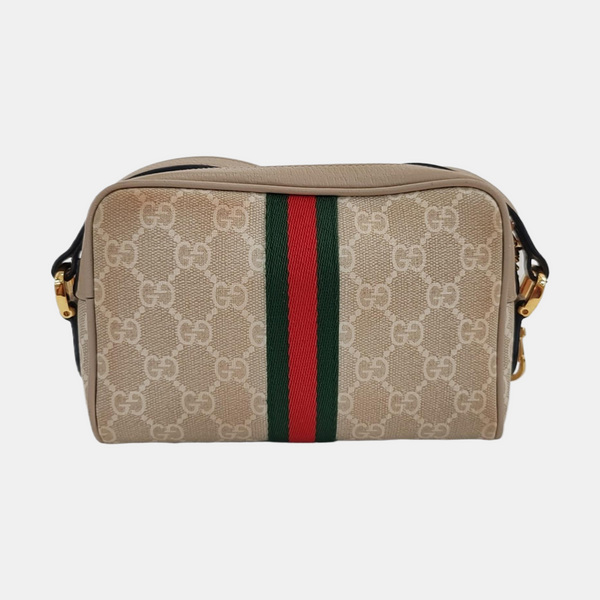 Authenticated pre-owned Ophidia Mini Monogram Coated Canvas Beige - Shoulder Bag at Looply