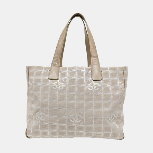 Authenticated pre-owned TRAVEL LINE Canvas Beige - Top Handle Bag at Looply