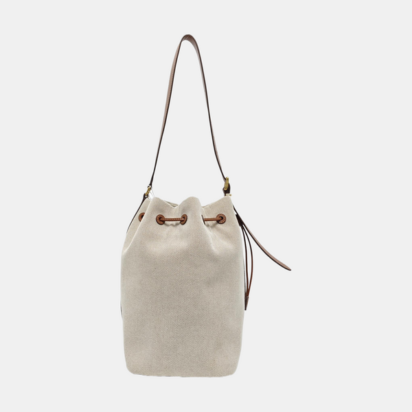 Canvas Bucket Bag Beige