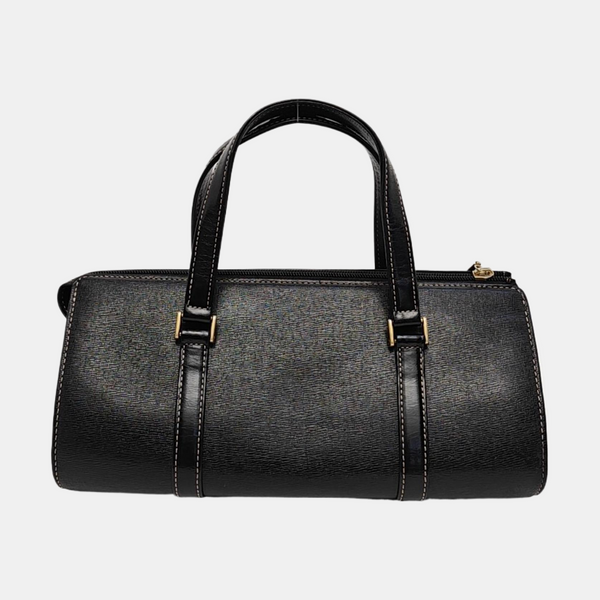 Calfskin Top Handle Bag Black