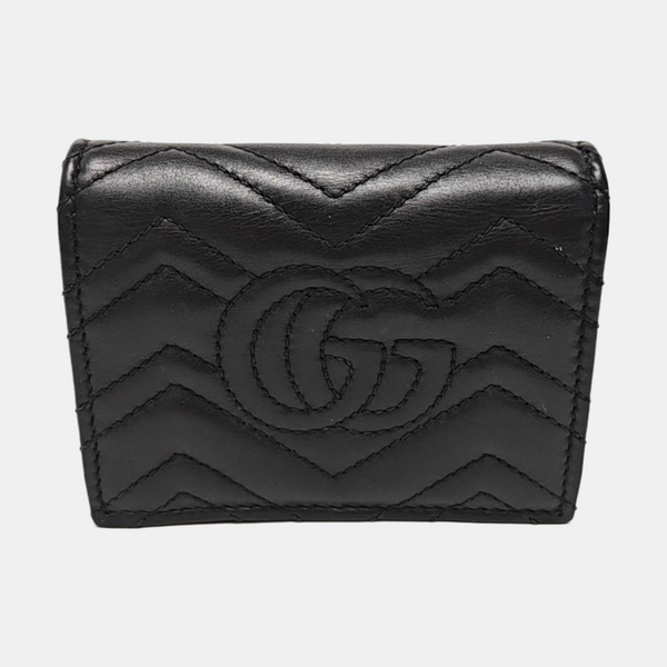 GG Marmont Mini Quilted Calfskin Black Wallet