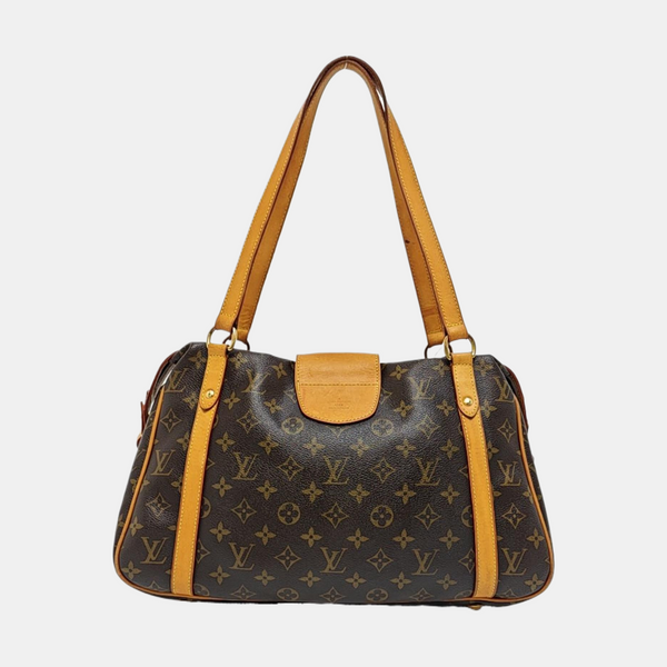 STRESA Monogram Coated Canvas Brown