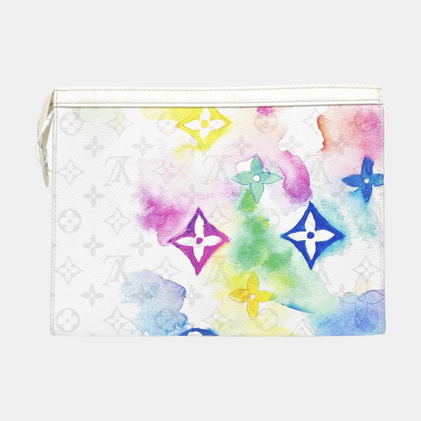 Pochette Voyag MM Monogram Coated Canvas White