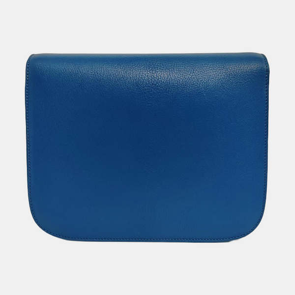 Authenticated pre-owned CLASSIC BOX Lambskin Blue - Shoulder Bag at Looply