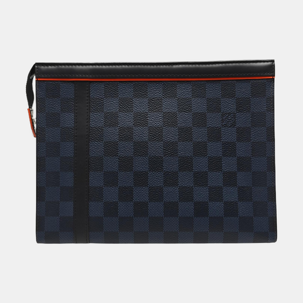 Pochette Voyag MM Damier Coated Canvas Blue