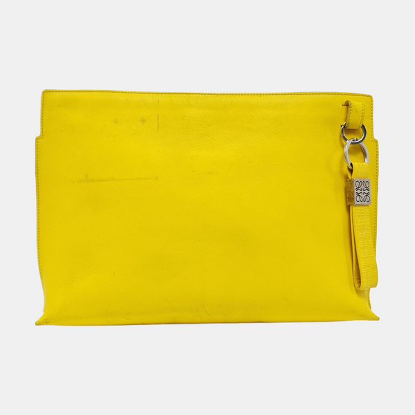 T Pouch Calfskin Yellow