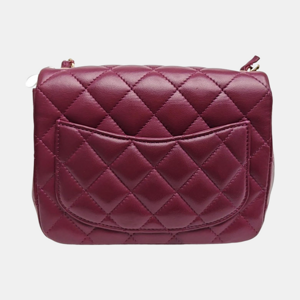 CLASSIC FLAP Mini Quilted Lambskin Purple