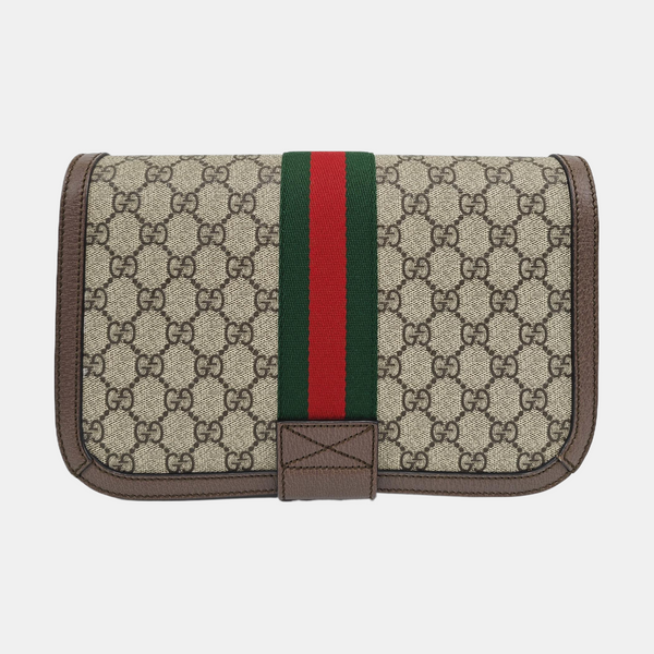 Ophidia Small Monogram Coated Canvas Beige