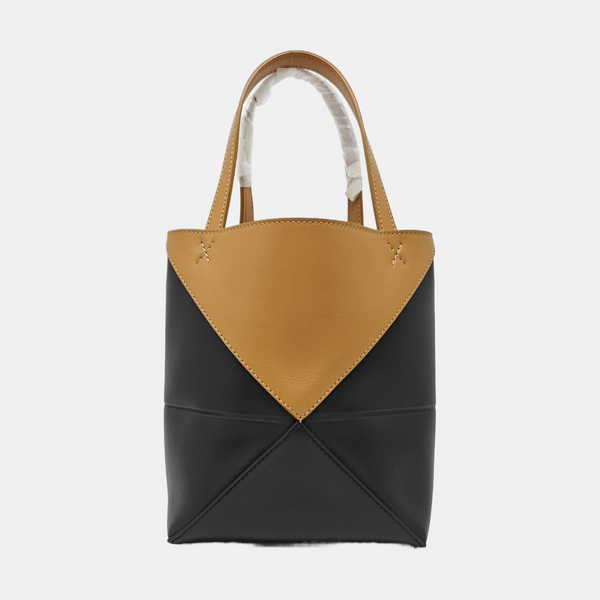 Puzzle Fold Mini Calfskin Black